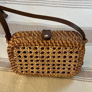 J.CREW RATTAN BAG